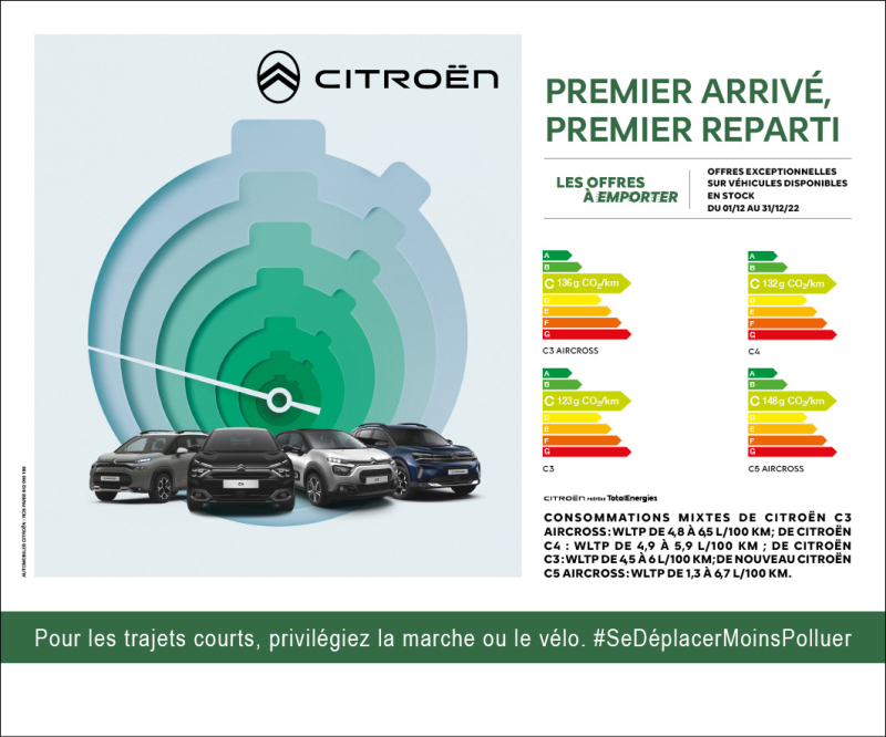 Citroën neuves prêtes à partir et en stock en décembre chez Midi Auto Brest